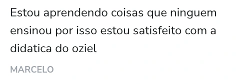 Print original de avaliação: Marcelo