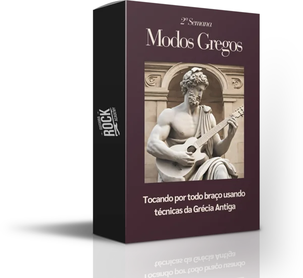 Material do módulo Modos gregos do Guitarra Rock Academy