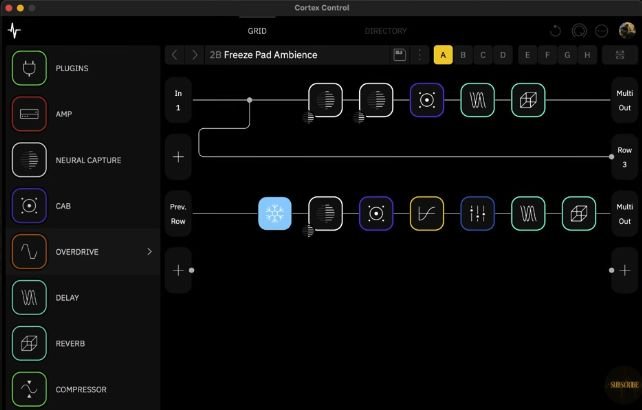 Preset Freeze Pad Ambience com caminhos separados.