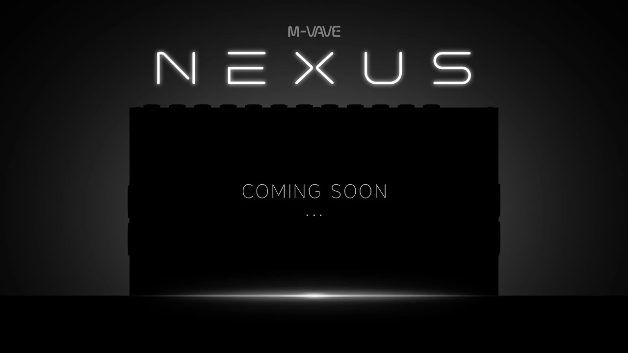 Miniatura oficial da M-VAVE NEXUS, com silhueta do equipamento e a inscrição Coming Soon