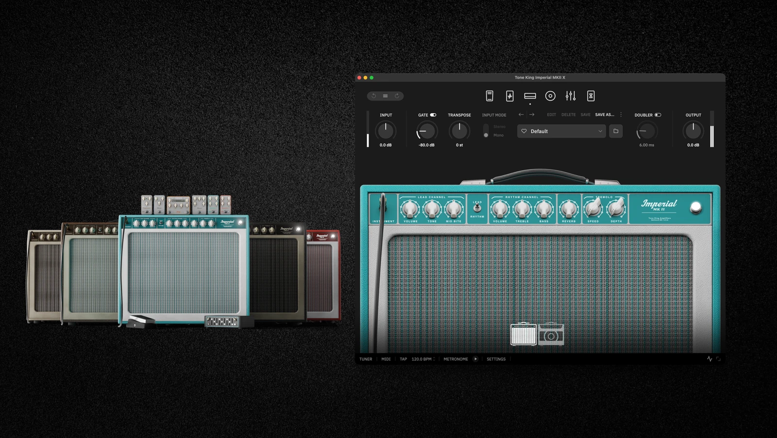 Imagem de divulgação do plugin Tone King Imperial MKII X da Neural DSP